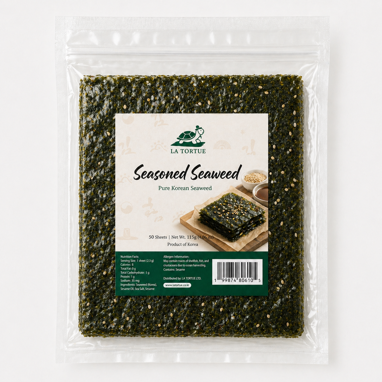 La Tortue Seasoned Seaweed - Korean 조미김